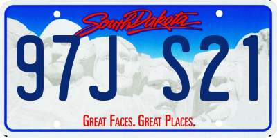 SD license plate 97JS21