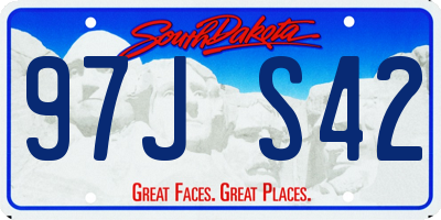 SD license plate 97JS42