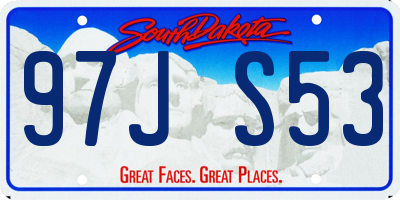 SD license plate 97JS53