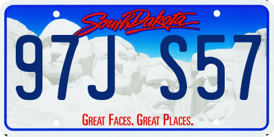 SD license plate 97JS57
