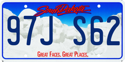 SD license plate 97JS62