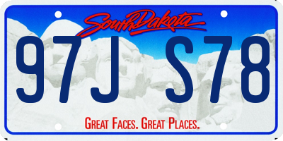 SD license plate 97JS78