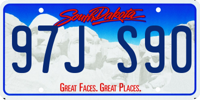 SD license plate 97JS90