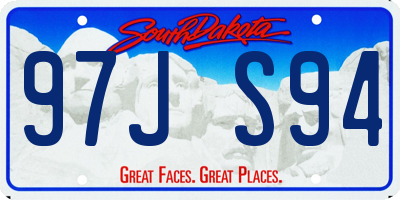 SD license plate 97JS94