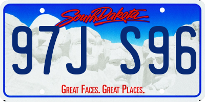 SD license plate 97JS96