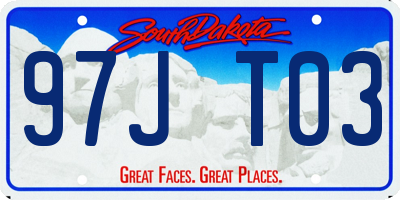 SD license plate 97JT03