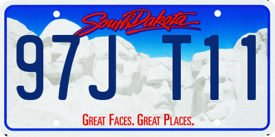 SD license plate 97JT11