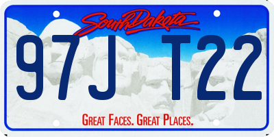 SD license plate 97JT22