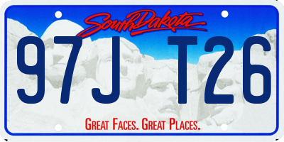 SD license plate 97JT26