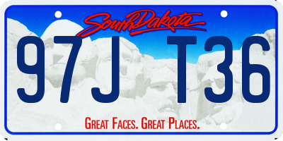 SD license plate 97JT36