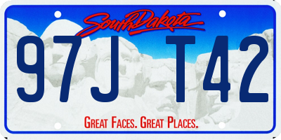 SD license plate 97JT42