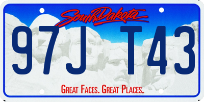 SD license plate 97JT43