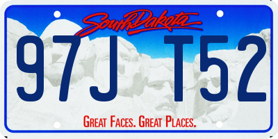 SD license plate 97JT52