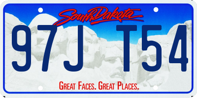 SD license plate 97JT54