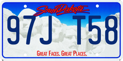 SD license plate 97JT58