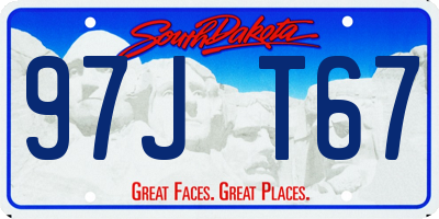 SD license plate 97JT67