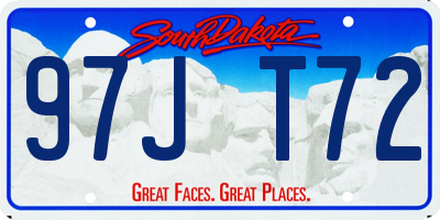 SD license plate 97JT72