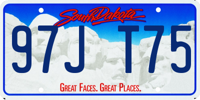 SD license plate 97JT75