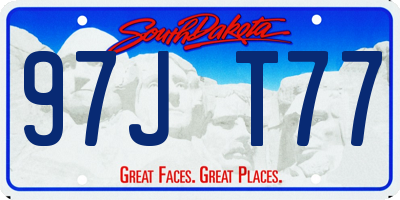 SD license plate 97JT77