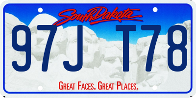 SD license plate 97JT78