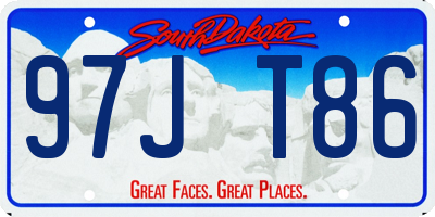 SD license plate 97JT86