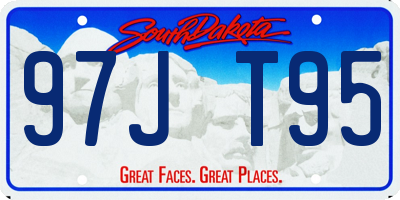 SD license plate 97JT95