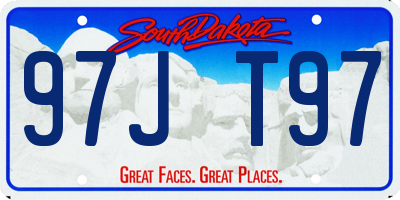 SD license plate 97JT97