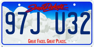 SD license plate 97JU32