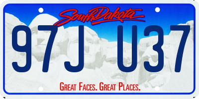 SD license plate 97JU37