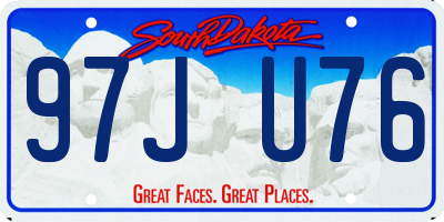 SD license plate 97JU76