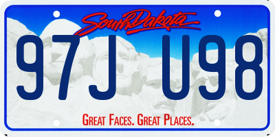SD license plate 97JU98