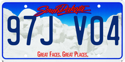 SD license plate 97JV04