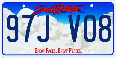 SD license plate 97JV08