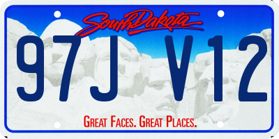 SD license plate 97JV12