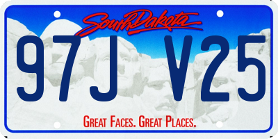 SD license plate 97JV25