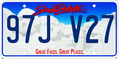 SD license plate 97JV27