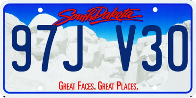 SD license plate 97JV30