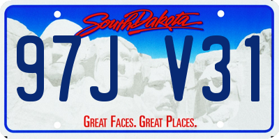 SD license plate 97JV31