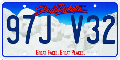 SD license plate 97JV32