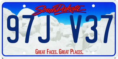 SD license plate 97JV37