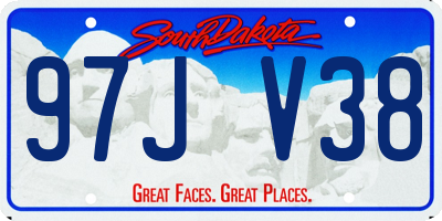 SD license plate 97JV38