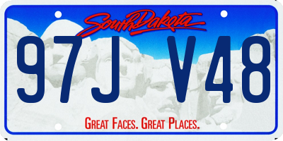 SD license plate 97JV48