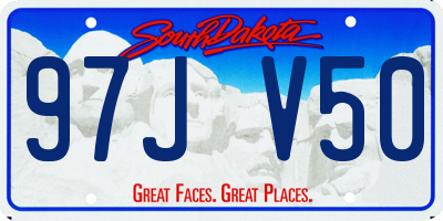 SD license plate 97JV50