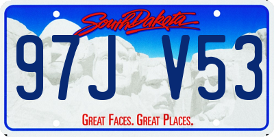 SD license plate 97JV53