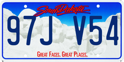 SD license plate 97JV54