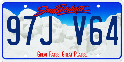 SD license plate 97JV64