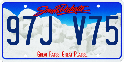 SD license plate 97JV75