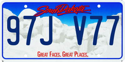 SD license plate 97JV77