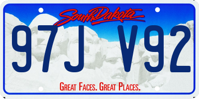 SD license plate 97JV92