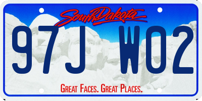 SD license plate 97JW02
